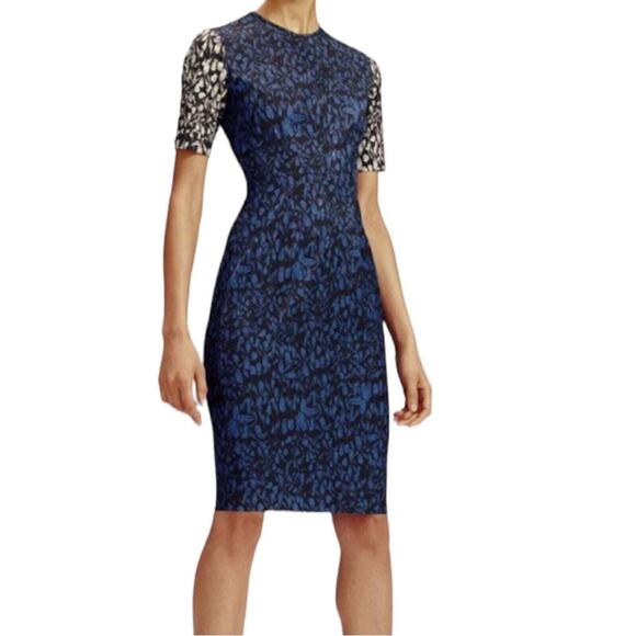 YIGAL AZROUEL Mixed Lace Floral Meadows Sheath Dress4